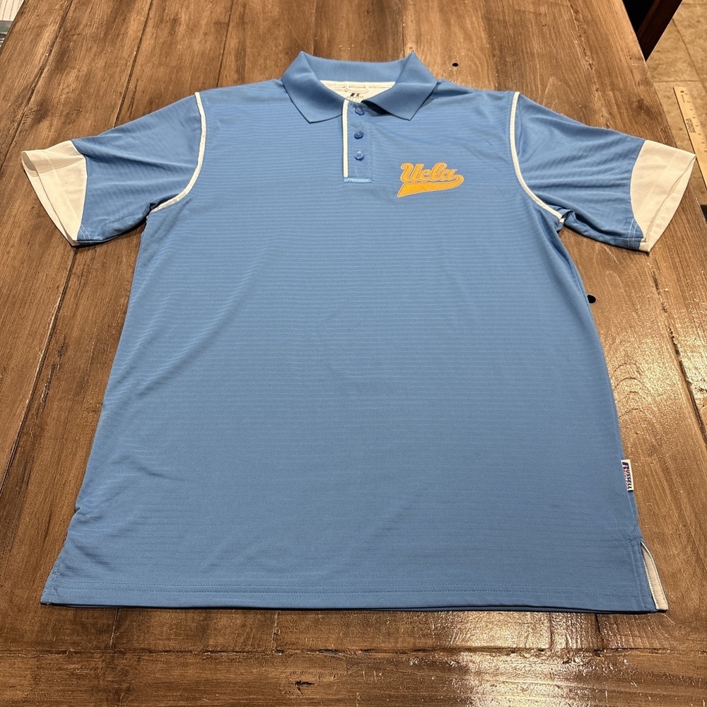 Russell Athletic UCLA Bruins Polo Shirt Mens Size M‎ Embroidered Logo